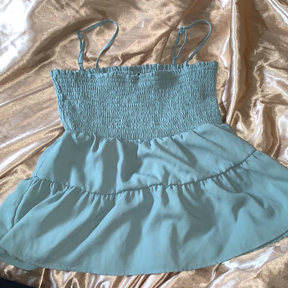 Paper Crane top green pastel in Small